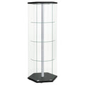 Tenley - 4 Shelf Curio Cabinet With Hexagonal Design