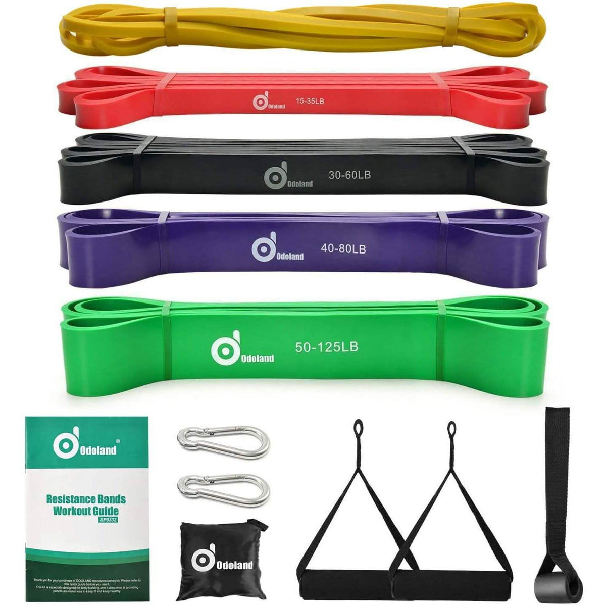 5-Pack: ODOLAND Pull-Up Resistance Loop Bands