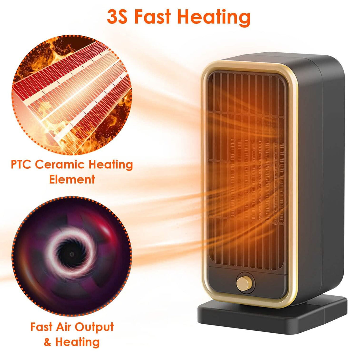 500W Portable Electric Heater