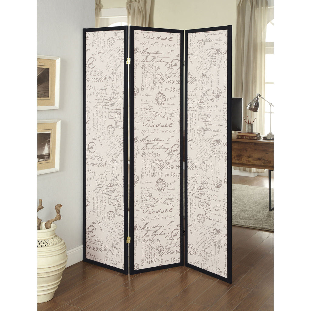 3 Panel Folding Screen - Beige