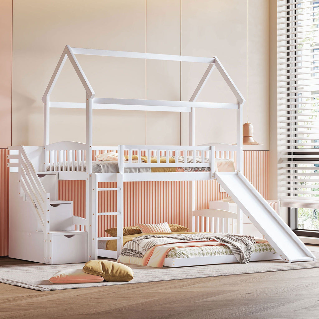 House Bunk Bed With Slide