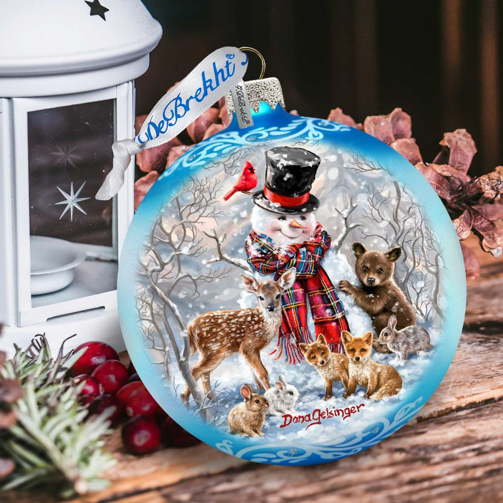 Frosty and His Forest Friends Glass Ornament Limited Edition by G. DeBrekht - Christmas Decor - 73908-DG