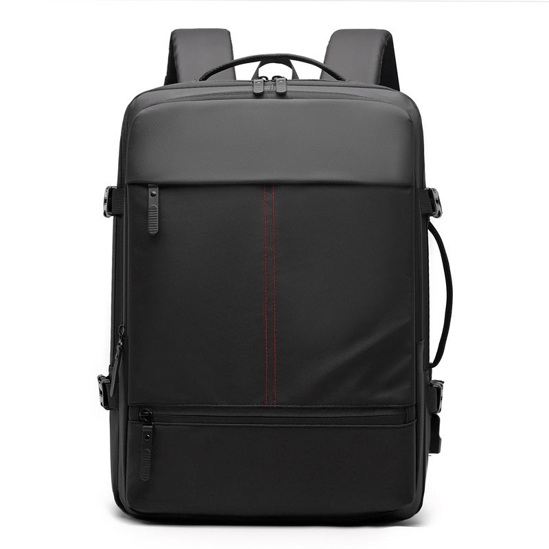 Multi-functional Boarding Solid Color Backpack Men's Waterproof Large Capacity Travel Backpack
