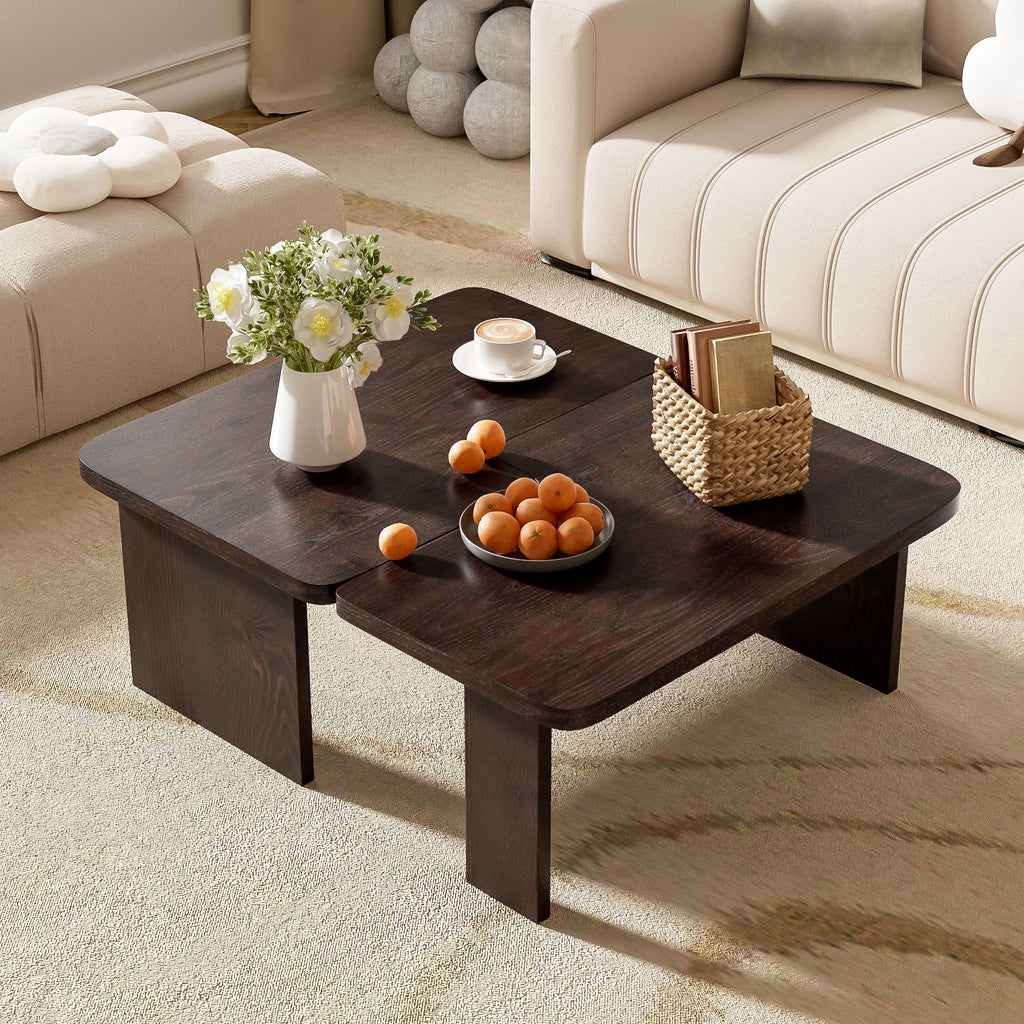 Modern Minimalist Coffee Table Set With Splicing Design