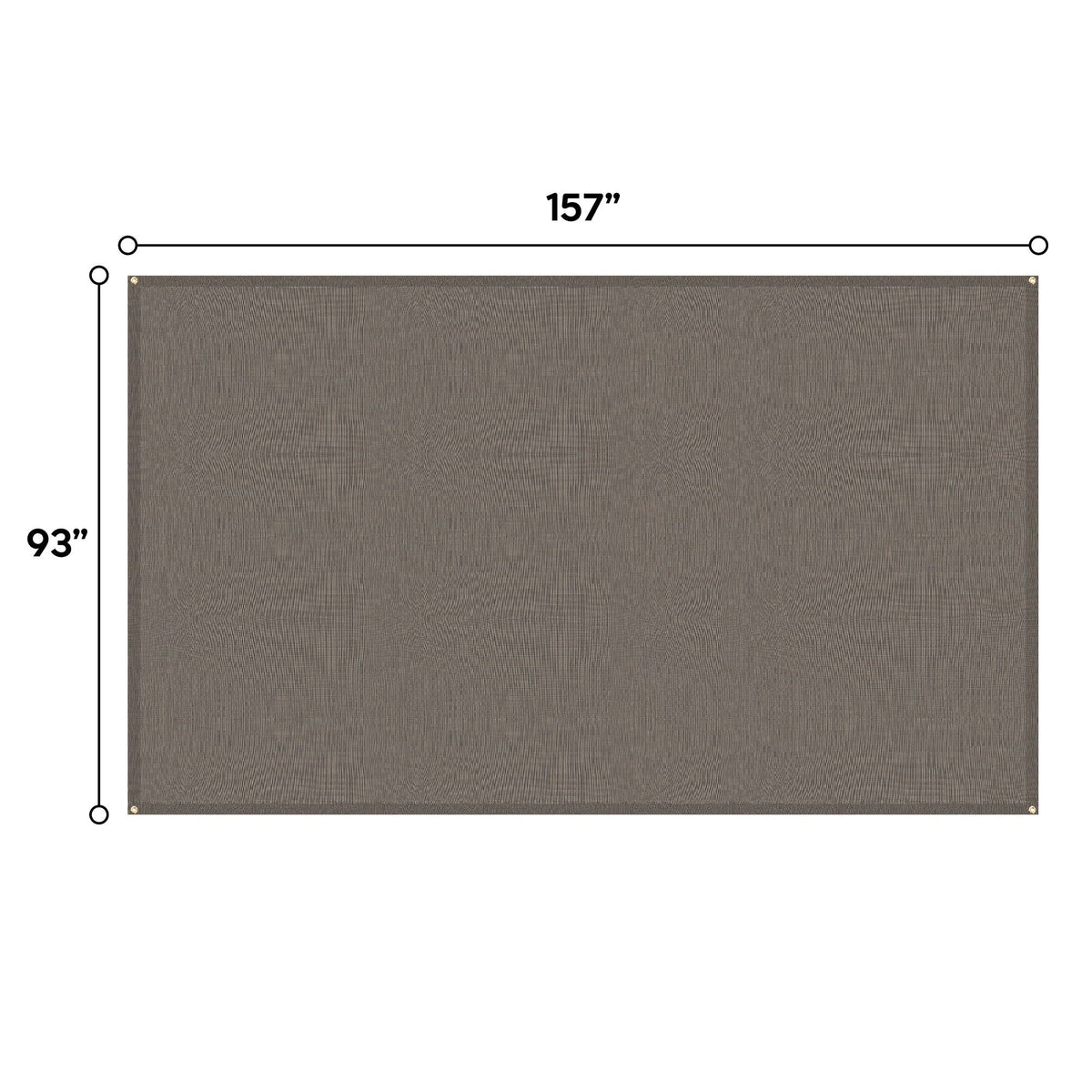 13' X 7.7' Outdoor Pergola Sun Shade Cover Cloth Patio Canopy Hdpe Permeable With Grommets - Brown