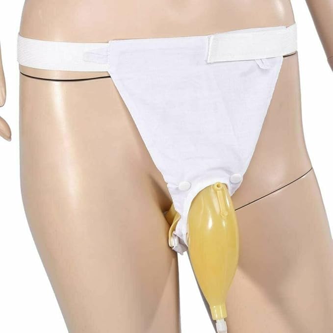Reuseable Male Urinal Pee Holder Bag for Urinary Incontinen