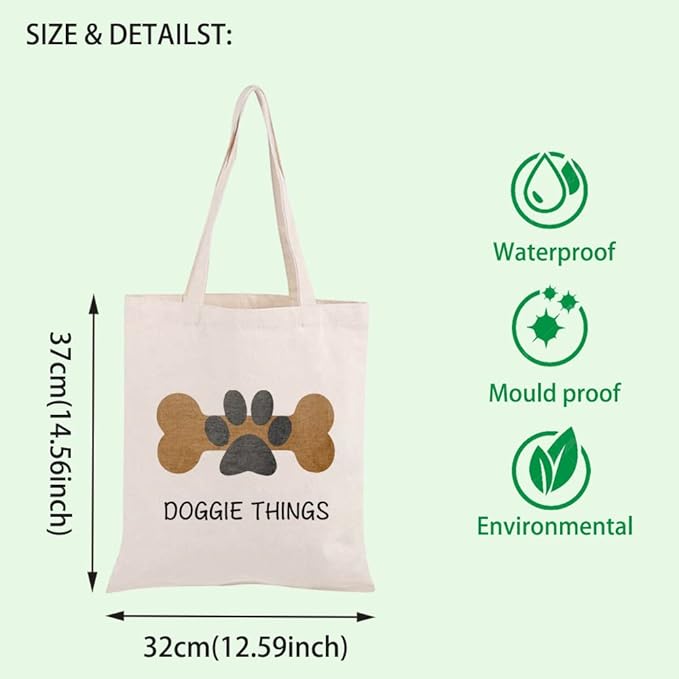 FOTAP Dog Owner Shopping Tote - Dog Park Bag and Doggie Gift