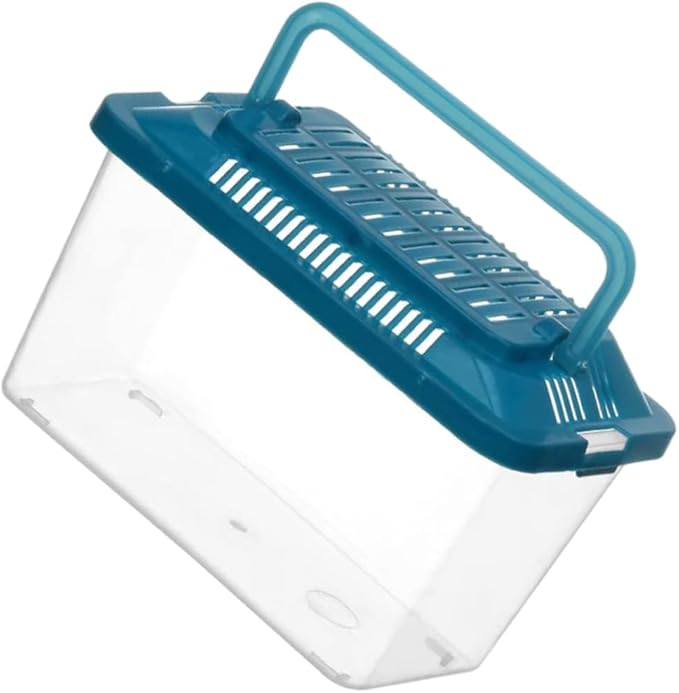 Plastic Turtle Fish Tank Plastic Handheld Fish Tank Portable Aquarium Clear Reptile Breed Container Cricket Keeper Lizard Tank Animals Turtle Tank Beard Leopard Print