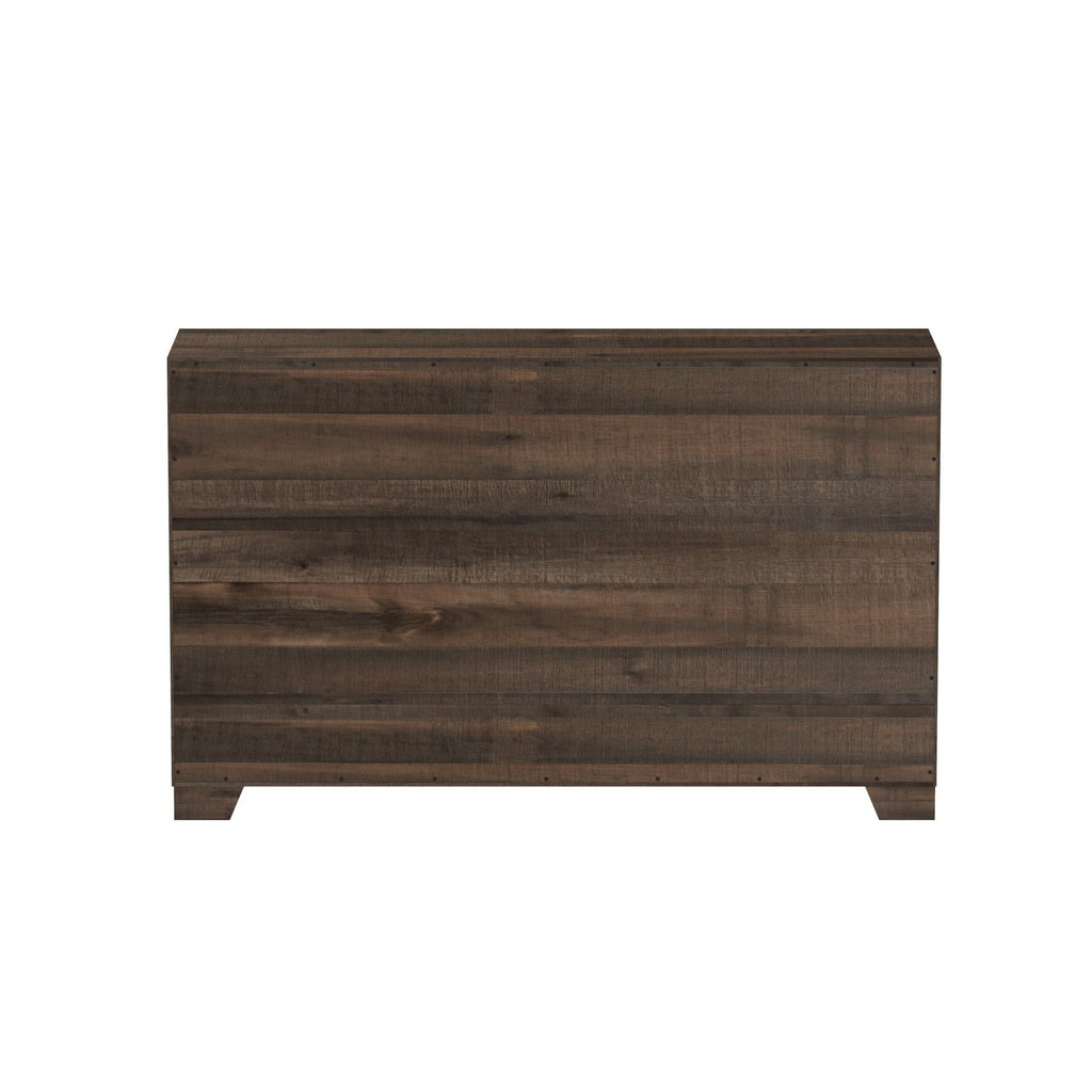 6 Drawer Wooden Dresser - Brown