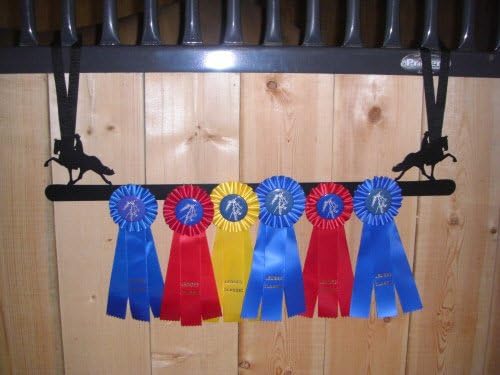 Showoff Black 14ga Steel Award Rack - Horse, Wall Mount or Stall Mount, USA Made