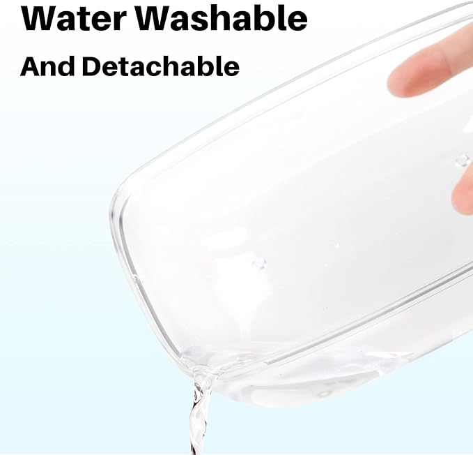 BUCATSTATE Sand Bath Container for Hamster Large Transparent Hamster Toilet with Scoop Dwarf Sandbox Dust Bathtub Small Animals Bathroom Hamster Cage Accessories (Transparent, Large)
