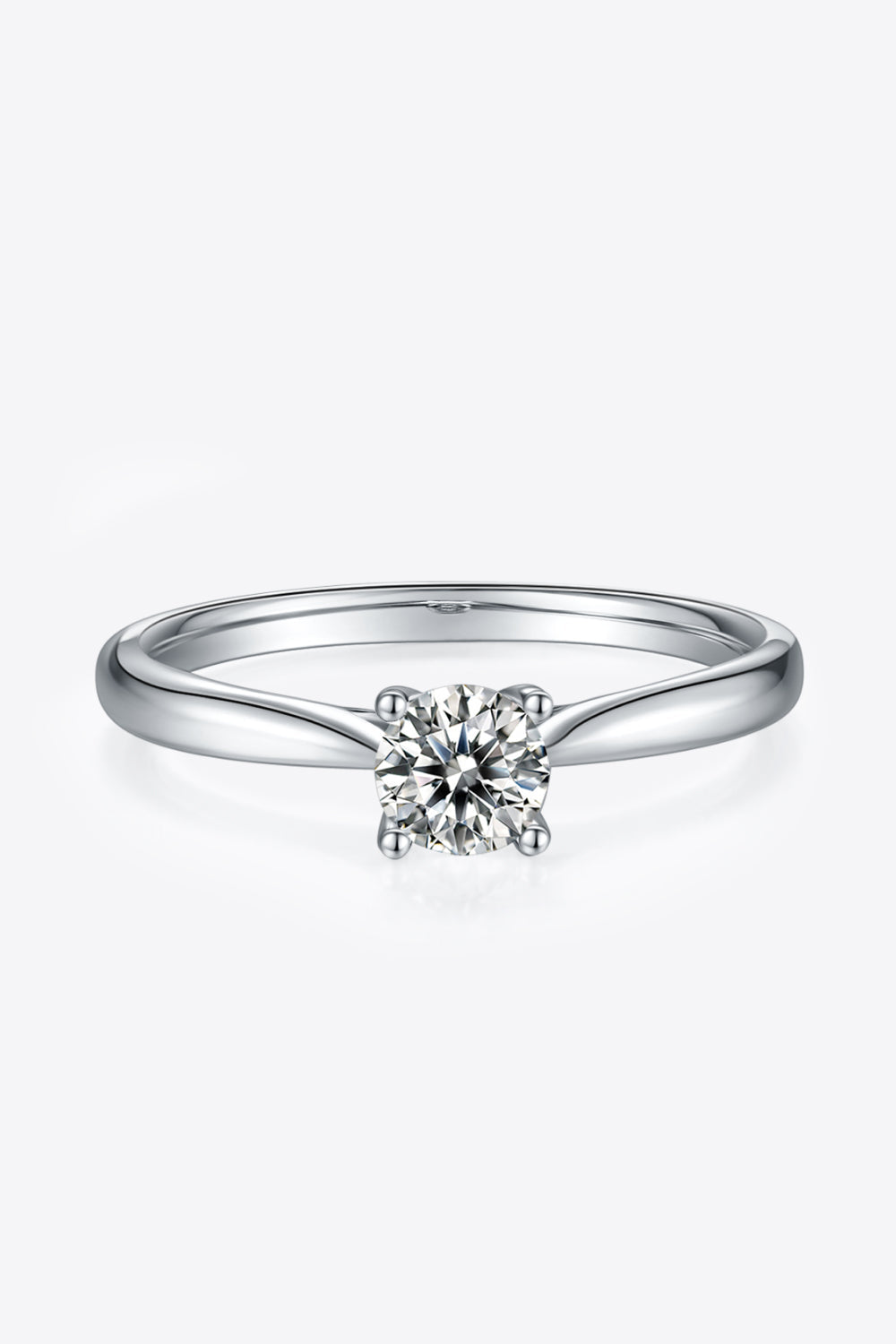 Sparkala™ Platinum Over Pure Sterling Silver Solitaire Ring