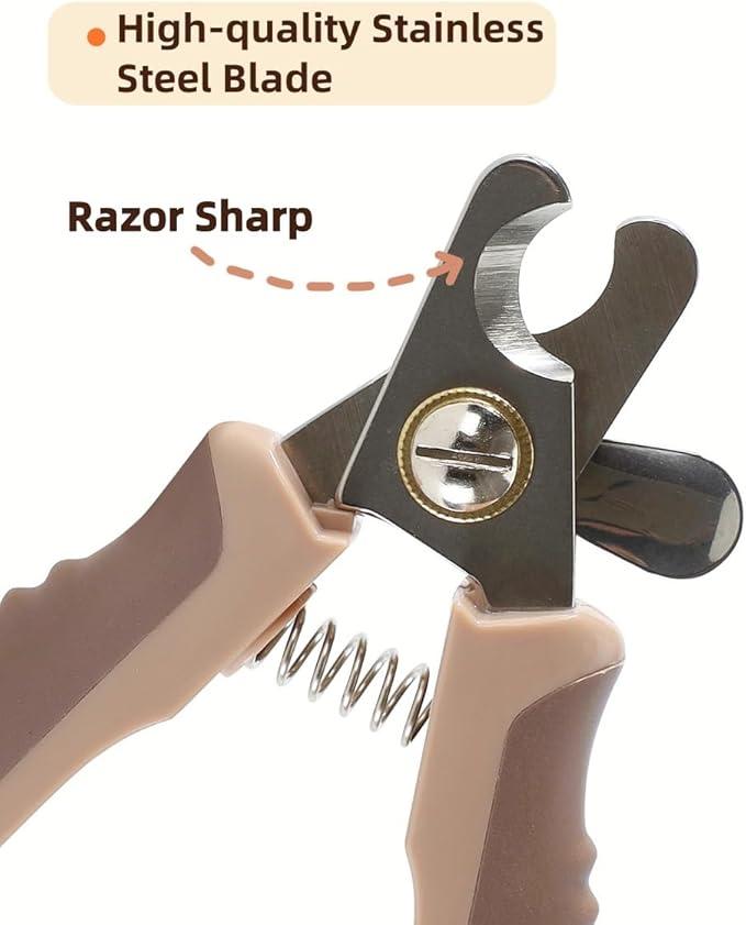 Dog Nail Clippers for Medium or Large Dogs Pet Nail Trimmers Pet Grooming Clippers with Safety Guard to Avoid Over Cutting M