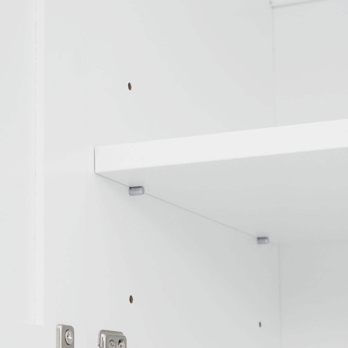 Bathroom Vanity With 2 Damping Hinge Doors, 3 Drawers, Adjustable Shelves - White