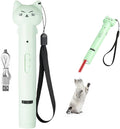 PARTSPOWER Laser Pointer Interative Cat Toy for Cats to Chase, Rechargeable Red Laser Light Pointer Exercises Training Tool for Kittens Cats Dogs (Green)