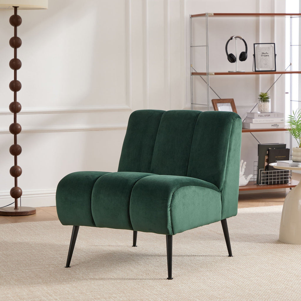 Upholstered Armless Chair For Living Room