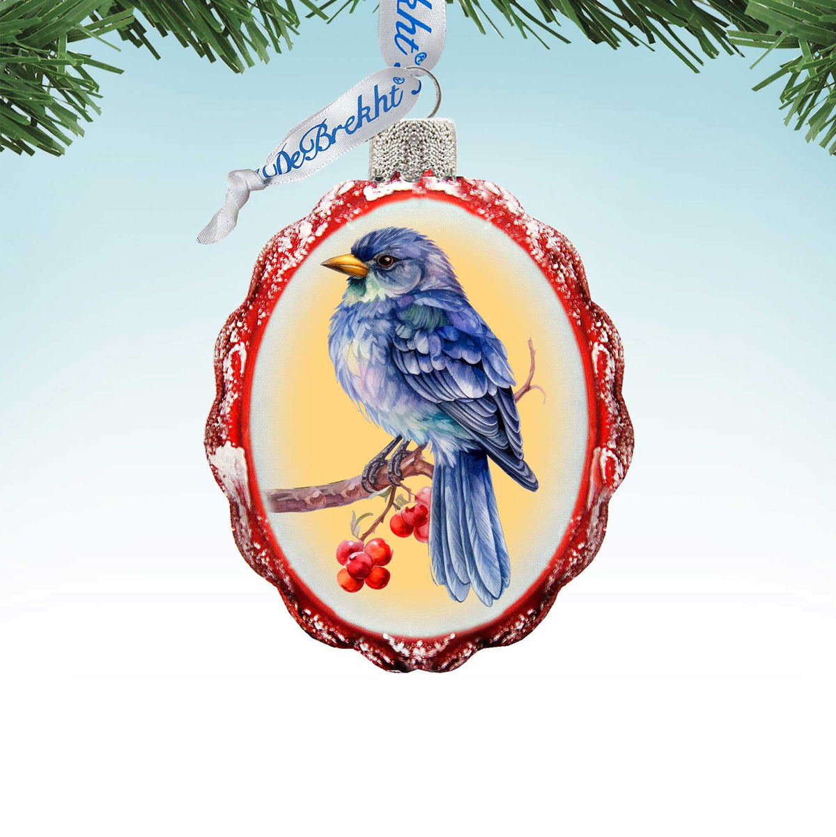 Bluebird Mercury Glass Ornaments by G. Debrekht - Wildlife Holiday Decor - 776006