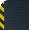 American Floor Mats Hog Heaven Premium 7/8" Black & Yellow Border 5' x 4' Nitrile Backed Anti-Fatigue Comfort Mat