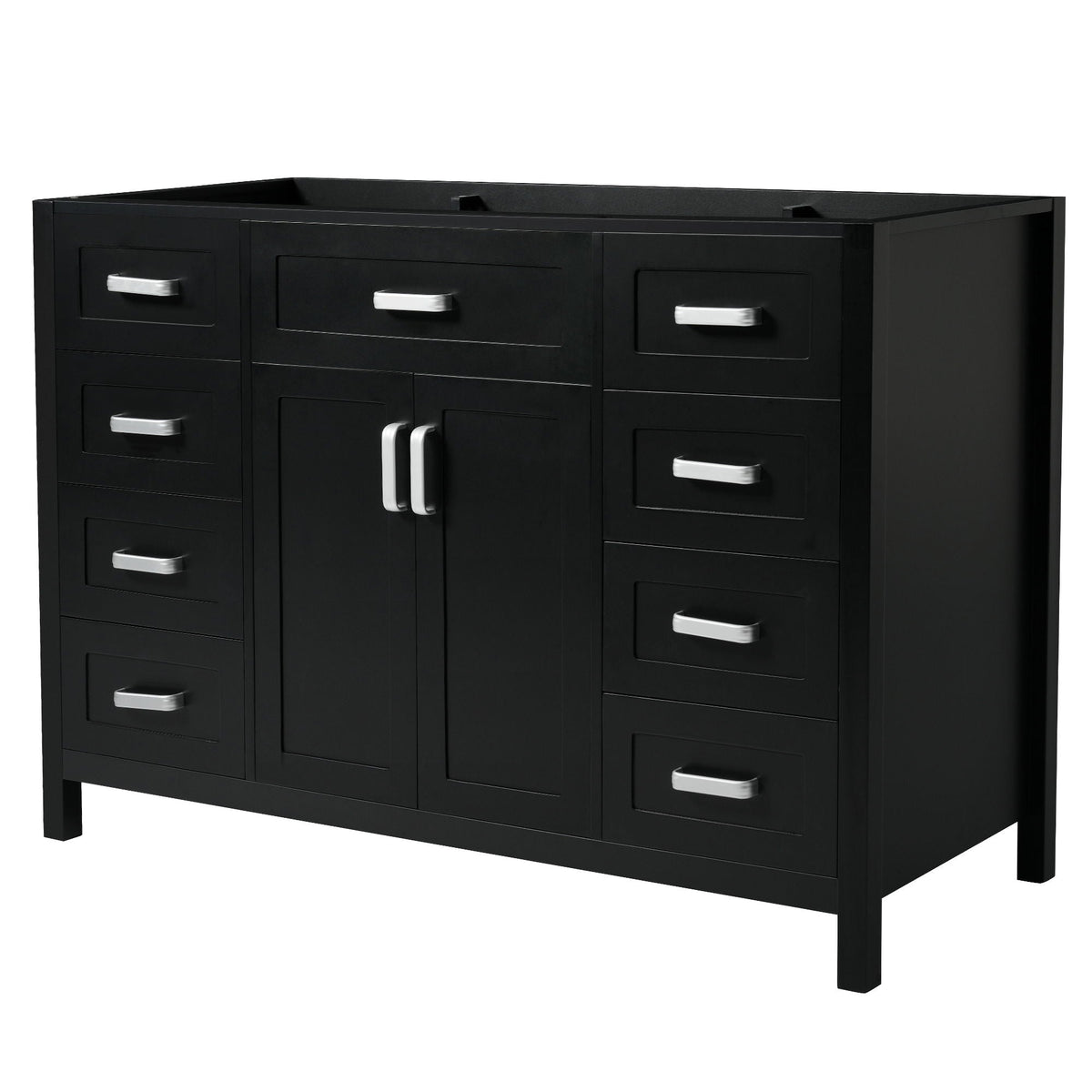 Bathroom Vanity Cabinet with 2 Soft Close Doors and 8 Drawers