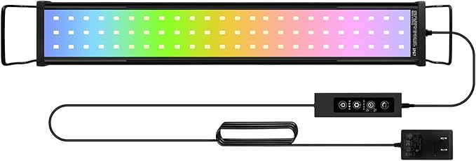 35W LED Aquarium Light for Plants,Full Spectrum Fish Tank Light with Timer,24/7 Lighting Cycle,Daylight Moonlight Mode Aquarium LED Light for 24"-30" Freshwater Planted Tank