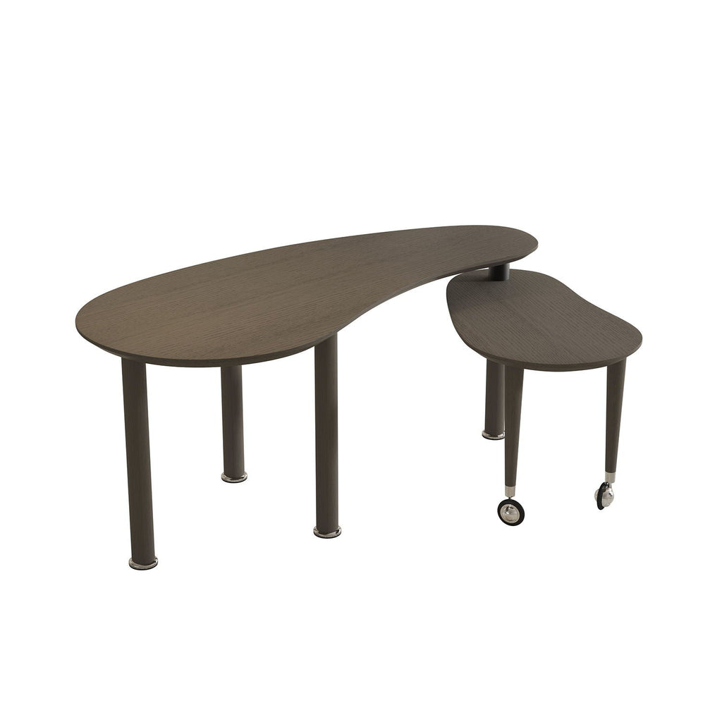 Rotatable Cocktail Table With Solid Legs, 360 Degree Rotating