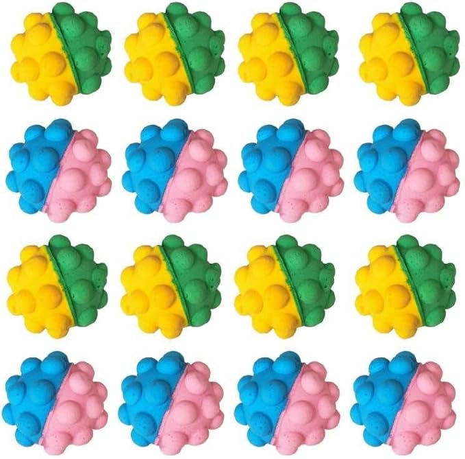 YnFag 16 Pack Foam Soccer Balls Cat Toys for Indoor Cat Balls (Featuring Different 16)