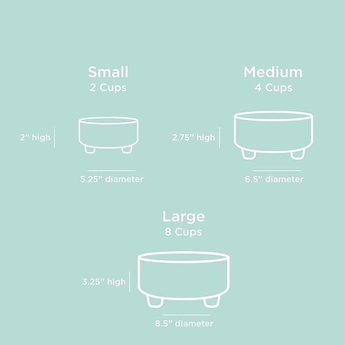 Waggo Uplift Ceramic Dog Bowl for Small Medium and Large Breeds - Heavyweight and Durable Pet Food and Water Dish Crock, Dishwasher Safe, Modern, Elevated Feeder (White, Small)