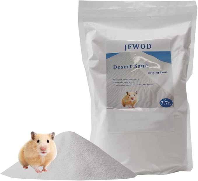 Hamster Bath Sand, 7.7lb Dust Free Desert Sand or Potty Litter Sand for Hamster Chinchillas Gerbil Syrian Mice Small Animals