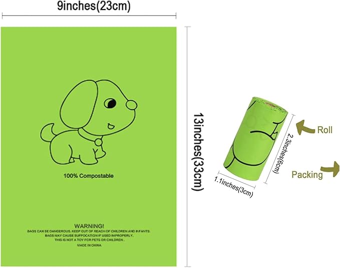 Attachment,Waste Bag Dispenser Zippered Pouch, Fits Any Leash, Includes Free Roll of Dog Bags, Poop Bag Dispenser - 2 Packs, Little Dinosaurs