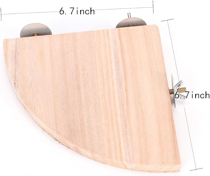 Parrot Cage Perch,Wooden Platform Stand,Cage Perches,Tree Springboard,Corner Shelf Laddered,Hanging Swing,Natural Wood Branches for Parakeets Bird Chinchilla Hamster Guinea Squirrel Hedgehog