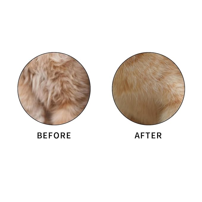 2PCS Cat Comb Dog Hair Comb，Pet Grooming Cleaning Comb，Pet Hair Removal Tool with Release Button