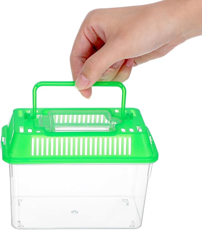 Mini Handheld Fish Tank Portable Plastic Aquarium with Lid for Turtles and Pet Fish Easy to Clean Transparent Design for Goldfish and Aquatic Pets