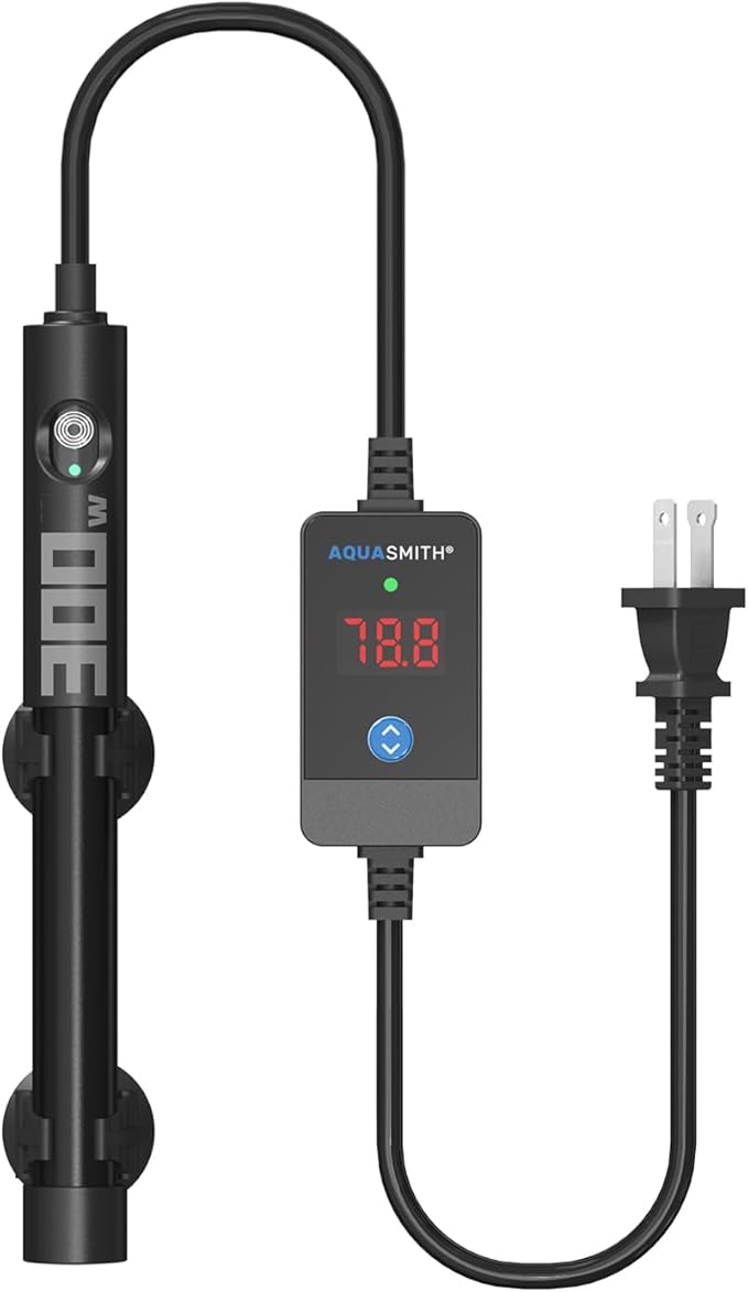 Aquarium Heater,50w/100w/150w/200w/300w/500w Submersible Fish Tank Heater,External LED Controller, with Over-Temperature Protection and Automatic Power-Off When Leaving Water for.
