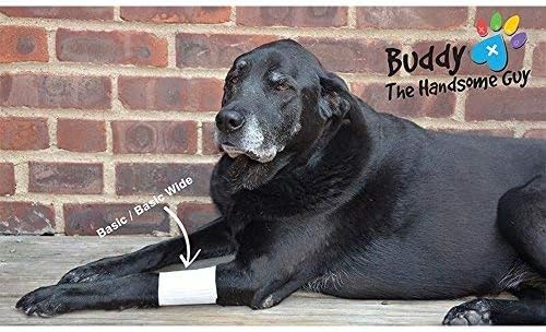 Basic Leg Bandages for Dogs, Cats, Pets -First- aid Non Adhesive Fur Friendly, Soft Stretch Wound Care, hot Spots, Fungus, Adjustable Fastening Strap Value Pack (LG/XL 20-Pack)