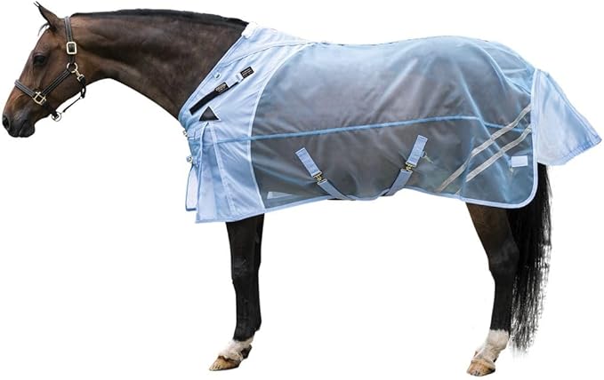 Schneiders Mosquito Mesh II Adjusta-Fit Horse Fly Sheets | Insect & UV Protection for Horses | Durable 350D Mesh | Reflective Safety Stripes