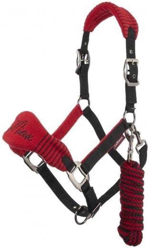 LeMieux Vogue Fleece Headcollar - Halter & Leadrope - Extra Padding, Adjustable at Curb and Poll Strap