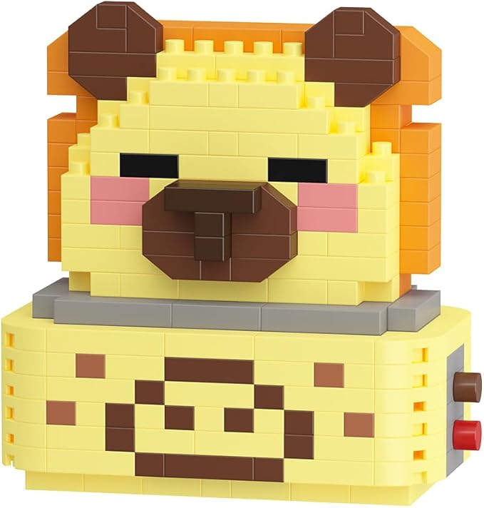 Bread Maker Cute Capybara Baking Bread Series Mini Building Toy Kawaii Animals Set Micro Adorable Pet Buildings Small Bricks Gifts Toys