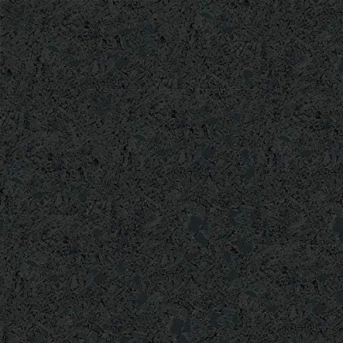 American Floor Mats 1/4in (7mm) Thick Solid Black 4' x 7' Heavy Duty Rubber Rolls, Protective Exercise Mats, Home Gym Rubber Flooring