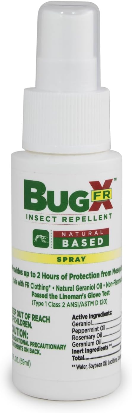 CoreTex Bug X FR DEET-Free Insect Repellent Spray - 2oz Bottle of Natural Geranium Oil to Protect Against Mosquitoes, Flies, & Fleas - Travel Size Bug Repellent Spray Bottle