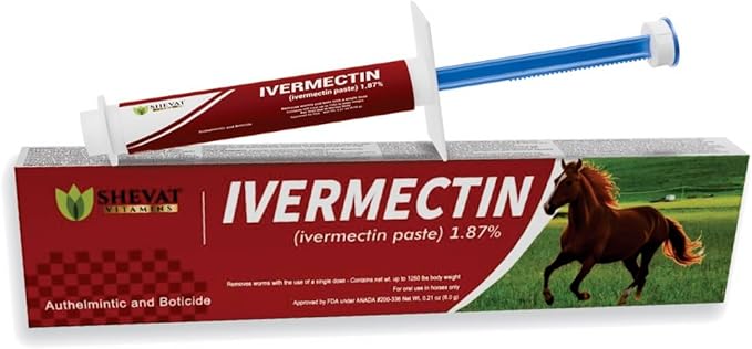 Ivermectin Horse Paste 1.87% – Apple Flavored – 6.08g Tube – for Horses Up to 1250 lb - 1 Pack