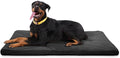 K9 Ballistics Tough Ripstop Orthopedic Dog Crate Bed - Durable Pad with Washable Cover, for Wire Crates, Tie-Downs Included, Size: X-Large 47"x29", Obsidian Black