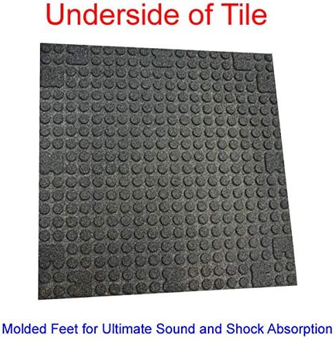 American Floor Mats - Extreme Rubber Gym Tiles - 1 Inch Thick Colorful - Superior Shock and Sound Absorbing - 95% Blue 100 Pack (Covers 400 Sq Ft)