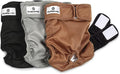 Pet Parents® Washable Dog Diapers (3pack) + Extendrs® of Durable Doggie Diapers, Premium Dog Diapers Female (Small, Natural)