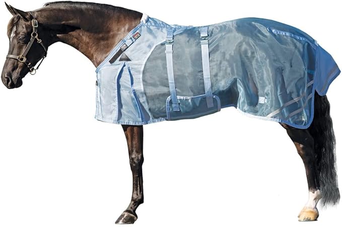 Schneiders Mosquito Mesh II Adjusta-Fit Horse Fly Sheets | Insect & UV Protection for Horses | Durable 350D Mesh | Reflective Safety Stripes