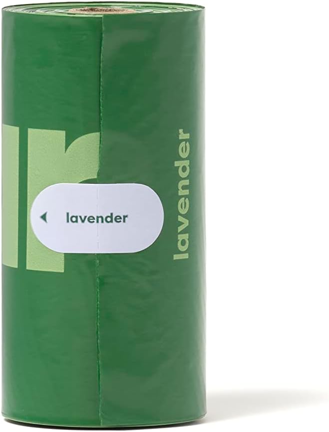 Earth Rated Poop Bags for Dogs Guaranteed Leak Proof and Extra Thick Waste Bag Refill Rolls, Lavender Scented, 120 Count