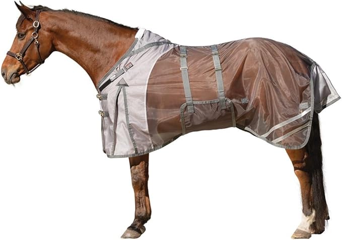 Schneiders Mosquito Mesh II Adjusta-Fit Horse Fly Sheets | Insect & UV Protection for Horses | Durable 350D Mesh | Reflective Safety Stripes