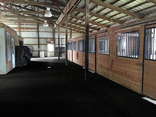 American Floor Mats - Heavy Duty Stall Tiles - Stable/Horse Tiles - Thick, Durable Rubber Flooring Solid Black 8' x 10' Set 3/4" Thick (20 Tiles Total)