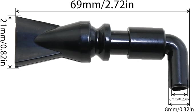 heyous 3PCS Aquarium Pump 360 Degree Free Rotation Black Plastic Nozzles Outlet Outflow Pipe Fitting Pet Supplies