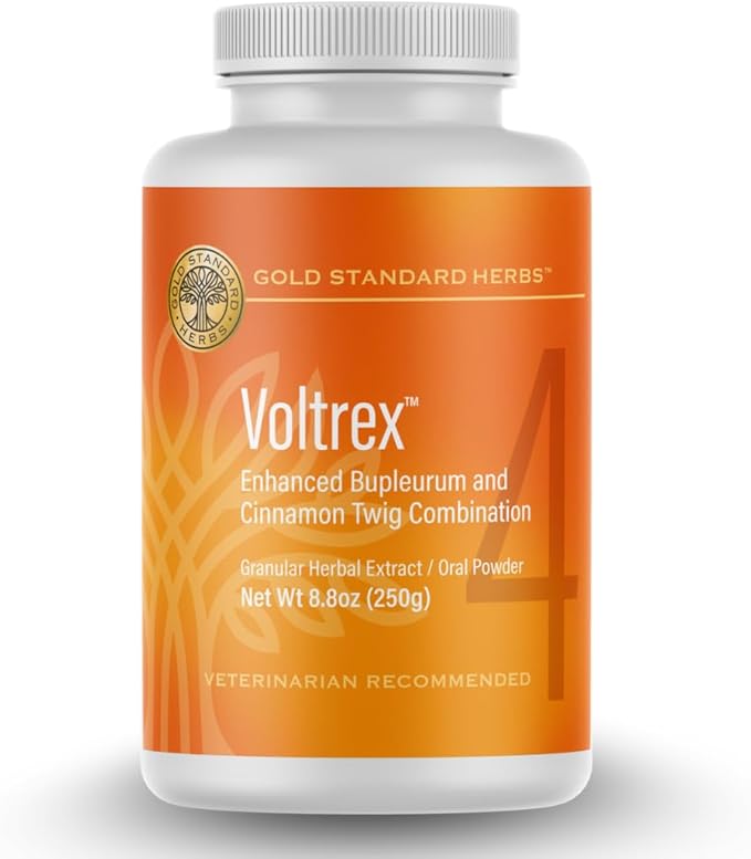Voltrex Ligament and Spinal Cord Inflammation Relief for Dogs by Gold Standard Herbs, All Natural Bupleurum and Cinnamon Twig Powder, 250 Grams