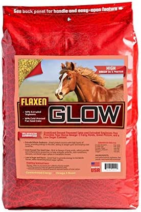 Glow 40 lb, Aids in Weight Gain for Horses and Improves Coat and Condition, High in Omega-3’s